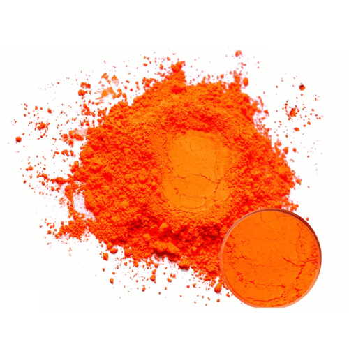 A bright, energetic orange pigment designed for high-visibility toys, safety products, sports goods, and specialty plastic applications. Fluorescent Orange