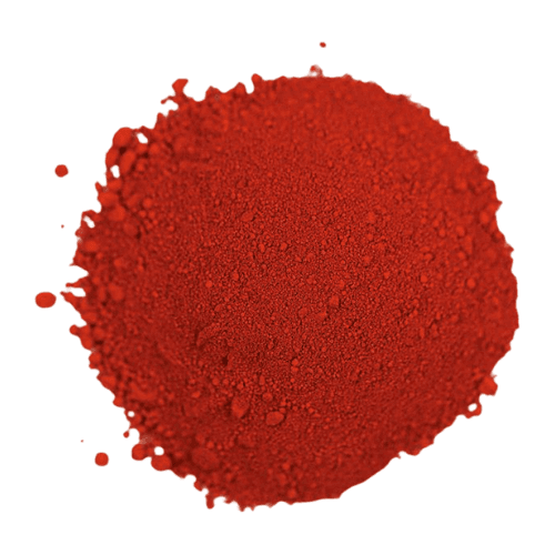 An inorganic red pigment known for excellent weather resistance, heat stability, and strong opacity in durable plastic products. Red Iron Oxide 110